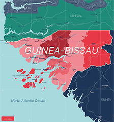 Image showing Guinea-Bissau country detailed editable map