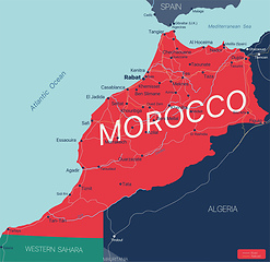 Image showing Morocco country detailed editable map