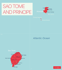 Image showing Sao Tome and Principe detailed editable map