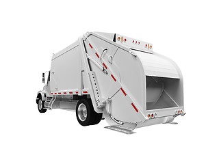 Image showing trash truck over white