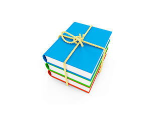 Image showing tied up books isolated view