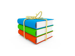 Image showing tied up books isolated view