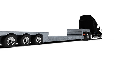 Image showing Car carrier truck back view