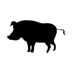 Image showing Forest Pig Silhouette