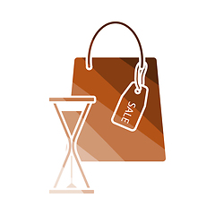 Image showing Sale Bag With Hourglass Icon