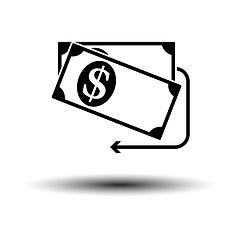 Image showing Cash Back Dollar Banknotes Icon