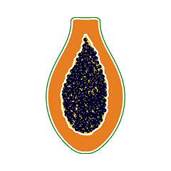 Image showing Icon Of Papaya In Ui Colors