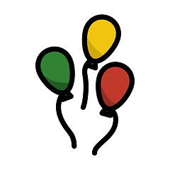 Image showing Party Balloons And Stars Icon