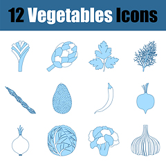 Image showing Vegetables Icon Set