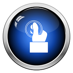 Image showing Hand Hold Dollar Coin Icon