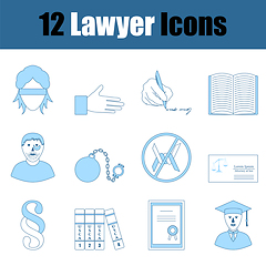 Image showing Lawyer Icon Set