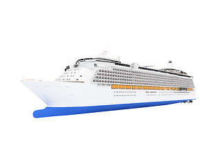 Image showing Cruise ship isolated front view