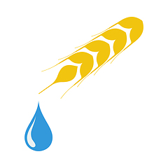 Image showing Wheat With Drop Icon