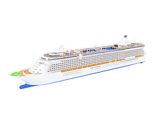 Image showing Cruise ship isolated front view