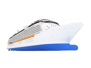 Image showing Cruise ship isolated front view