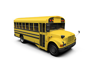 Image showing School yellow bus isolated over white