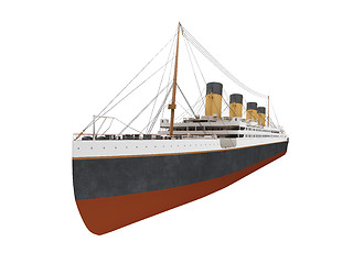 Image showing Big ship liner front view