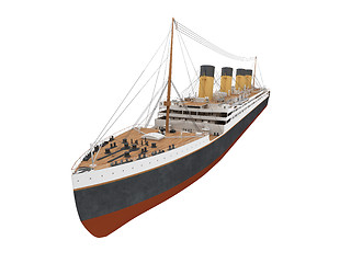 Image showing Big ship liner front view