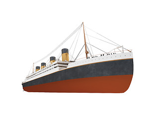 Image showing Big ship liner front view