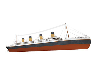 Image showing Big ship liner front view