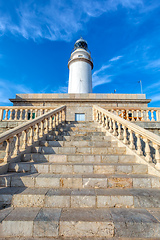 Image showing Lighthouse at Cape Formentor in the Coast of North Mallorca, Spain