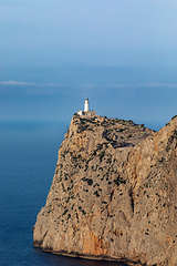 Image showing Lighthouse at Cape Formentor in the Coast of North Mallorca, Spain