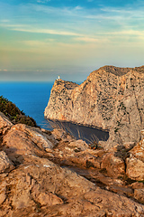 Image showing Lighthouse at Cape Formentor in the Coast of North Mallorca, Spain