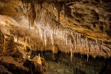 Image showing Dragon cave, Coves del Drach, (Cuevas del Drach). Porto Cristo. Balearic Islands Mallorca Spain.