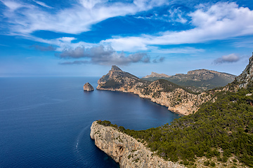 Image showing View from Mirador de Es Colomer, Balearic Islands Mallorca Spain.