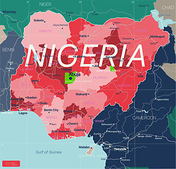 Image showing Nigeria country detailed editable map