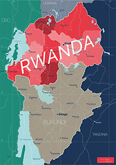 Image showing Rwanda country detailed editable map