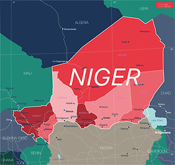 Image showing Niger country detailed editable map