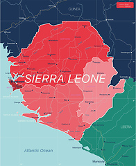 Image showing Sierra Leone country detailed editable map