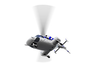 Image showing helicopter over white