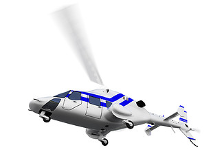 Image showing helicopter over white