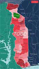 Image showing Togo country detailed editable map