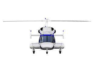 Image showing helicopter over white