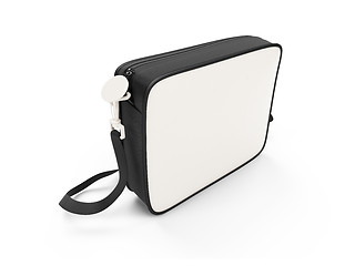 Image showing White leather handbag