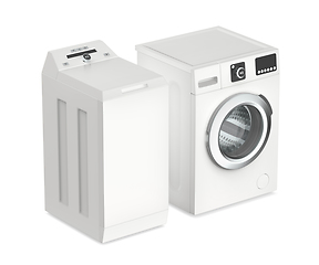 Image showing Front and top load washing machines