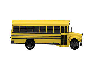 Image showing School yellow bus isolated over white