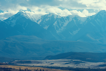 Image showing Kurai steppe and North-Chui ridge