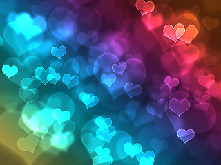 Image showing hearts bokeh effect