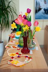 Image showing Concept of spring holiday, womens day or mothers day in montessori school