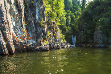 Image showing Kishte Waterfall at Lake Teletskoye
