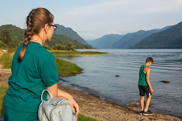 Image showing Teletskoye lake in Altai mountains