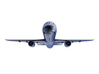 Image showing Black aircraft isolated view