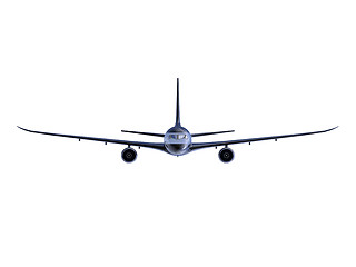 Image showing Black aircraft isolated view