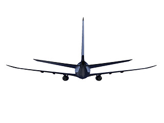 Image showing Black aircraft isolated view