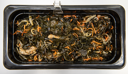 Image showing Chuka wakame laminaria seaweed salad with fish