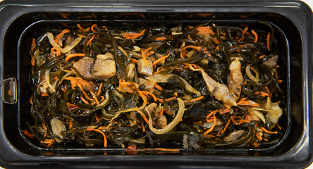 Image showing Chuka wakame laminaria seaweed salad with fish